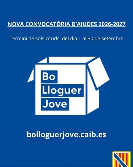 El Govern abrirá en septiembre el plazo para solicitar ayudas del Bono Alquiler Joven