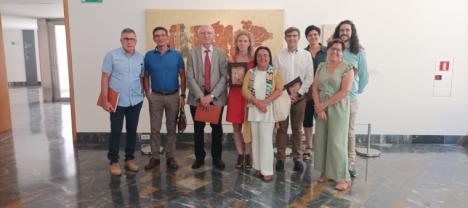El Museo Arqueológico de Lorca cede una placa de pintura mural de la villa romana de 