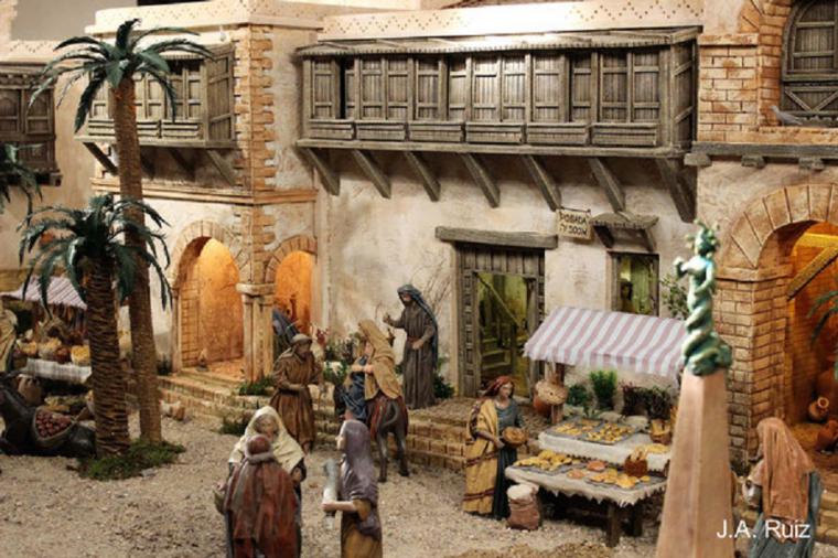 El Mercado del Sol acogerá hasta el 7 de Enero una muestra de belenes recortables organizada por la Asociación Belenista de Lorca y la Asociación Comercial Lorca Centro Histórico