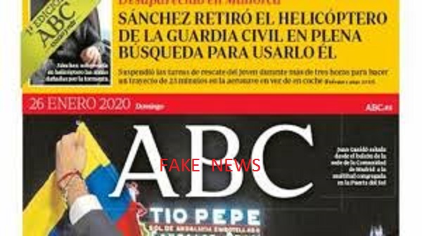 ABC se enrola en los Fake News en su labor de desprestigio a Sánchez, y la familia del mallorquín desaparecido le saca los colores al declarar: ' Sánchez no puso en riesgo el rastreo'