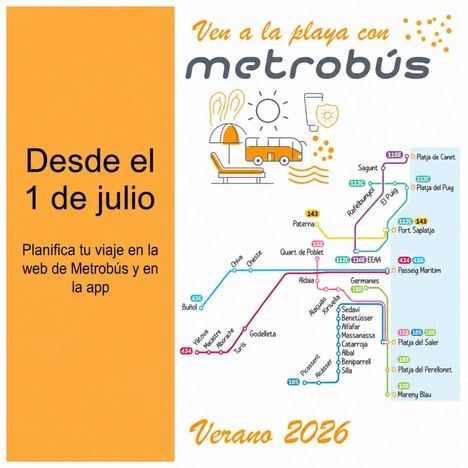 La Generalitat lanza el Metrobús de verano para acceder a las playas de Valencia