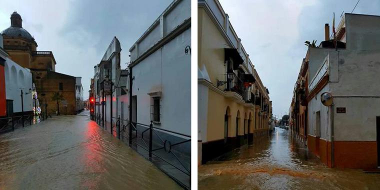 Inundaciones en Sanlúcar. Cae una tromba de agua de 40 litros en media hora
 