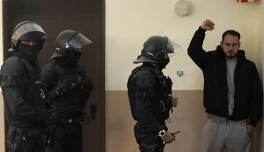 Pablo Hasél detenido en el rectorado de la Universidad de Lleida