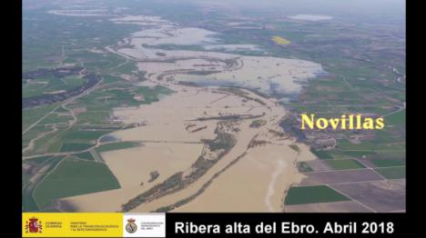 El Ebro se desborda en Navarra y Aragón obligando a evacuar a medio centenar de vecinos de Novillas. En Tudela, supera los seis metros de altura
 