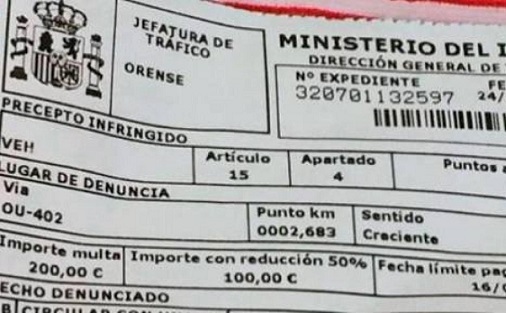 Un juzgado de Córdoba anula una multa por exceso de velocidad porque esta no contenía dos fotos diferentes