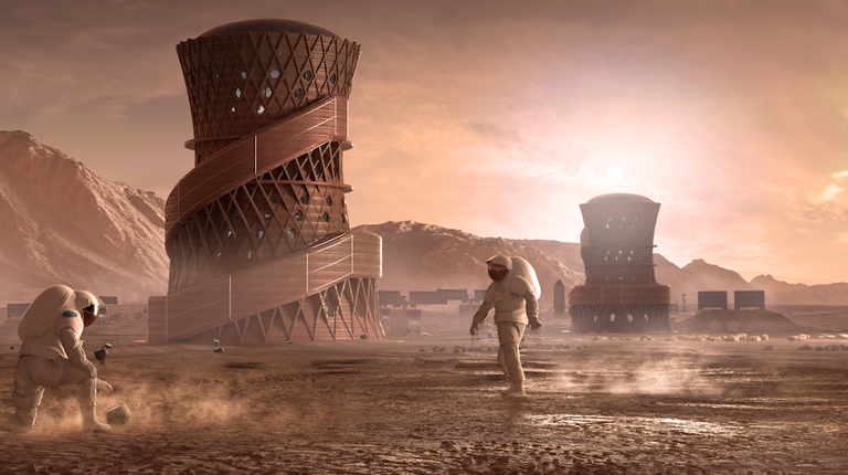 La NASA presenta los tres primeros diseños de vivienda marciana