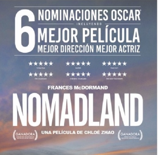 ‘Nomadland’, que partía con seis nominaciones se convierte en la película triunfadora de los Oscar con tres estatuillas, incluida la de mejor película