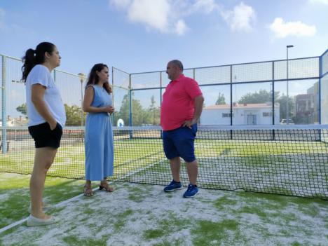 La Concejalía de Deportes de Lorca renueva la pista de pádel de 'Los Jopos' para que los jugadores y jugadoras disfruten de las mejores instalaciones municipales