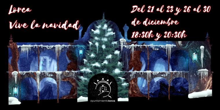 La fachada del Ayuntamiento de Lorca se convertirá en escenario del Vídeo Mapping ‘Lorca vive la Navidad’ del 21 al 23 y del 26 al 30 de Diciembre 