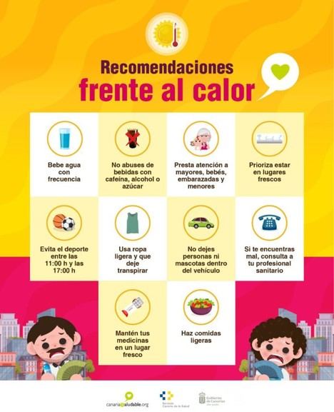 Sanidad advierte sobre medidas de prevención ante el calor intenso del fin de semana