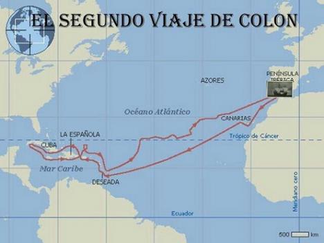El segundo viaje de Cristóbal Colom (Tercera parte) por Pedro Cuesta Escudero autor de Colón y sus enigmas y de Mallorca patria de Colom