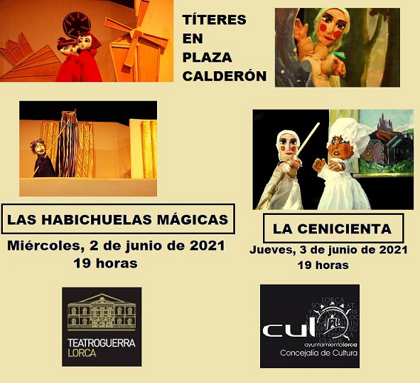 El Ayuntamiento de Lorca organiza dos funciones de títeres para este próximo miércoles y jueves en Plaza Calderón