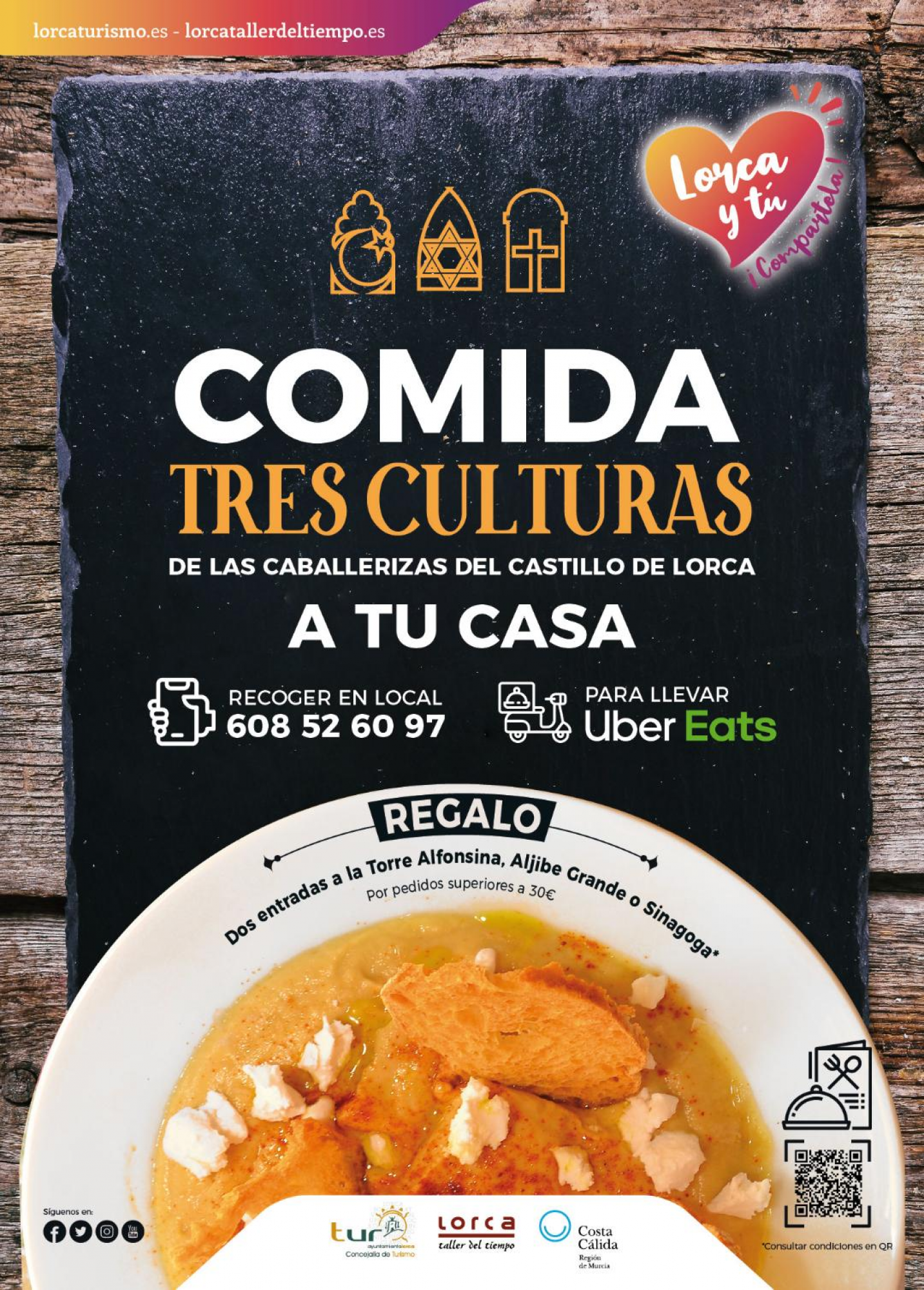 El restaurante ‘Las Caballerizas del Castillo de Lorca’ estrena el servicio de comida para llevar a domicilio