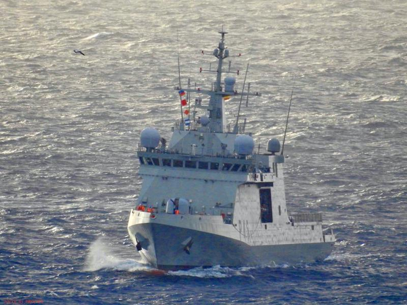 El Buque de Acción Marítima “Furor” de la Armada se adiestra con unidades navales de la Unión Europea en aguas del Golfo de Guinea