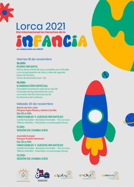 El Ayuntamiento de Lorca celebra el primer Pleno Infantil de la historia del municipio para conmemorar el Día Internacional de los Derechos de la Infancia 