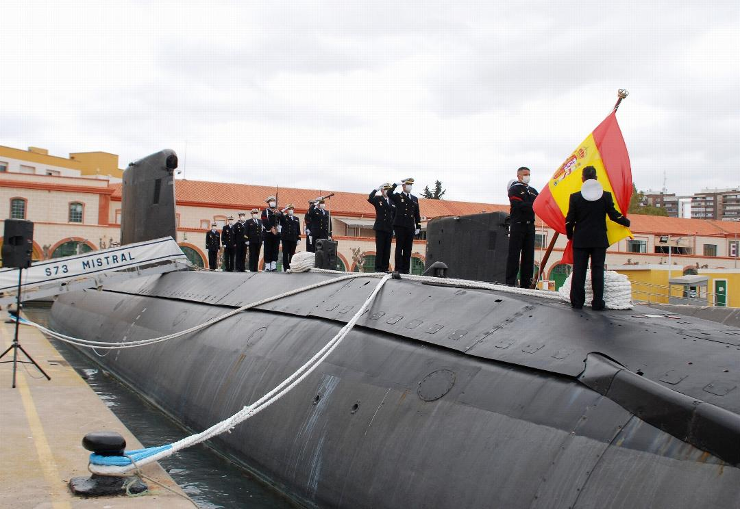 El Submarino ‘Mistral’ (S-73) causa baja en la Armada tras más de 35 años de servicio