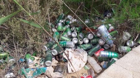 Los vecinos denuncian 'la proliferación de botellones' en El Calvario, la parte alta del barrio de San José, el cauce del río Guadalentín y el mirador de San Juan