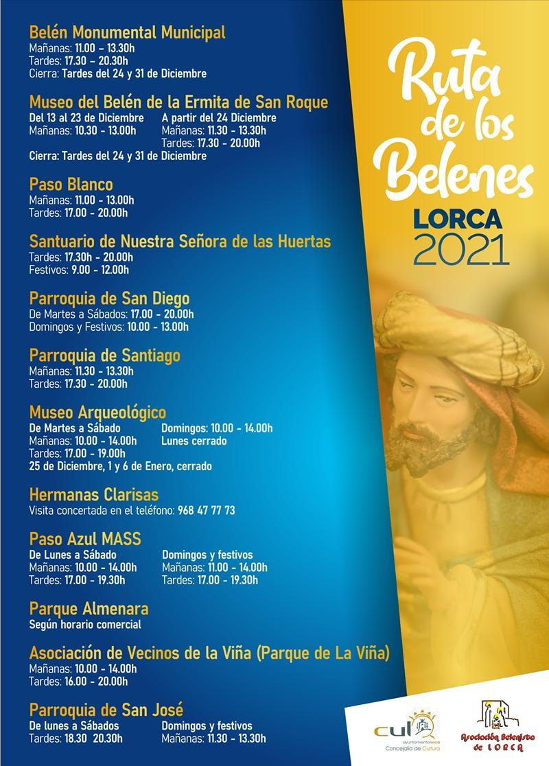 El Ayuntamiento de Lorca organiza la ‘Ruta de los Belenes 2021’ en la que podrán visitarse 12 nacimientos en ubicaciones distintas