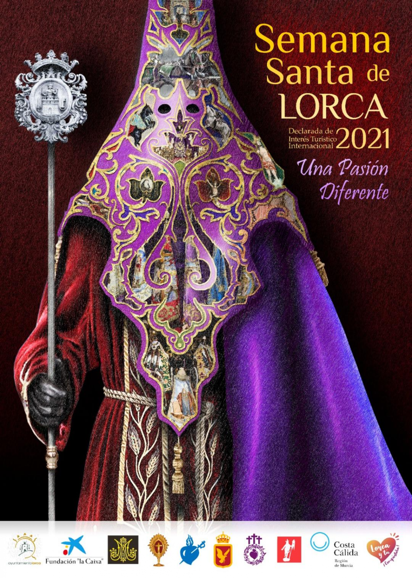 El cartel anunciador de la Semana Santa de Lorca 2021 tiene como protagonista al bordado lorquino