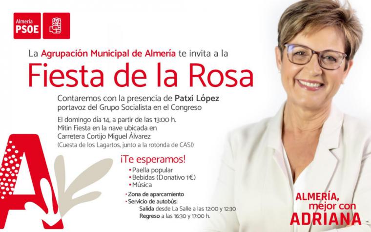 La candidata del PSOE a la Alcaldía de Almería, Adriana Valverde, será la anfitriona de la 'Fiesta de la Rosa'