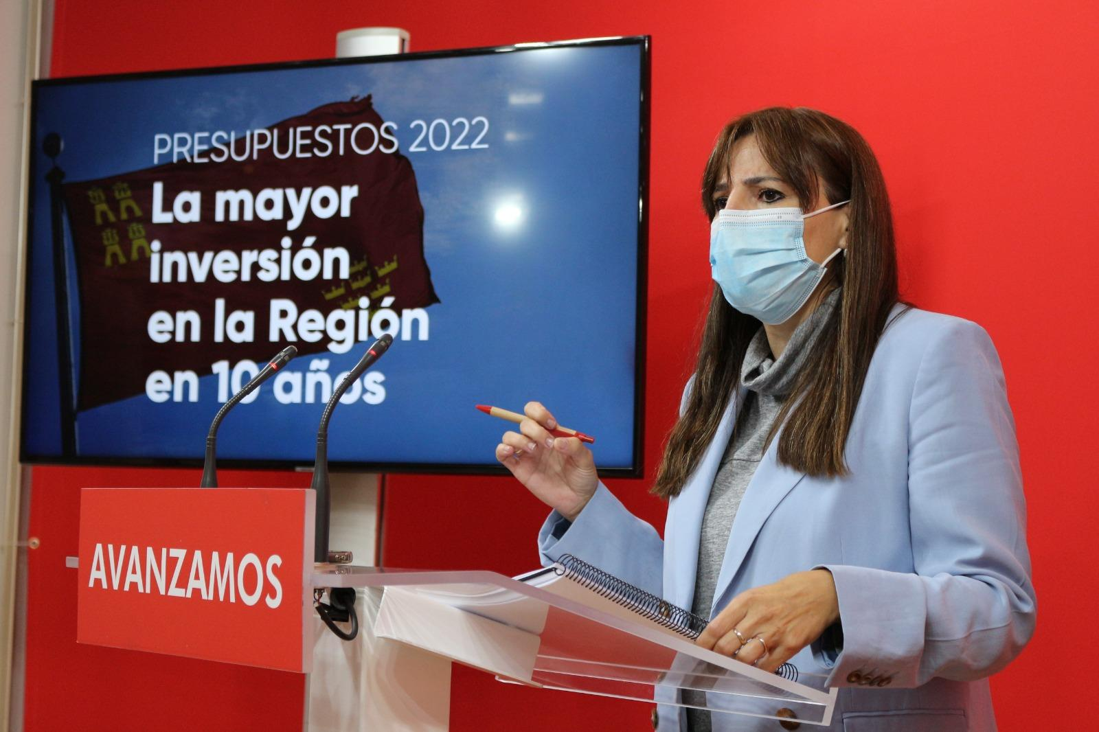 Marisol Sánchez: “El PP ha consumado su traición a la ciudadanía de la Región votando en contra de unos PGE que doblan el último presupuesto de Rajoy”