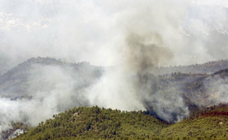 Incendio forestal en Yeste.